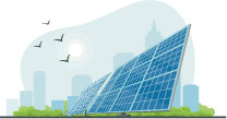 ilustración de una instalación fotovoltaica